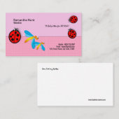 Carte de visite de plaisir de libellule de (Devant / Derrière)