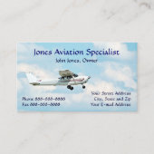 Carte de visite de plan à moteur unique de l'aviat (Devant)