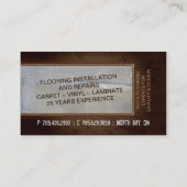 Carte de visite de plancher - textures en bois et (Dos)