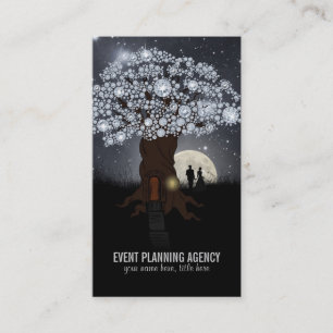 Carte de visite de Planer d'événement d'arbre de