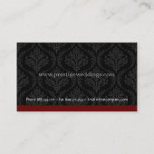 Carte de visite de planificateur de mariage (Dos)