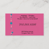 Carte de visite de planificateur de partie - (Dos)