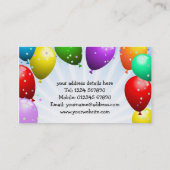 Carte de visite de planificateur de partie (Dos)