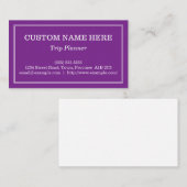 Carte de visite de planificateur de voyage discret (Devant / Derrière)