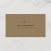 Carte de visite de planification (Dos)