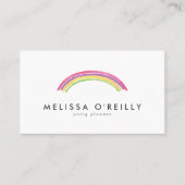 Carte de visite de planification de la fête arc-en (Devant)