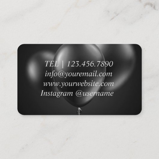 Carte de visite de planification de la fête des ba (Dos)