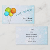 Carte de visite de planification de parti (Devant / Derrière)