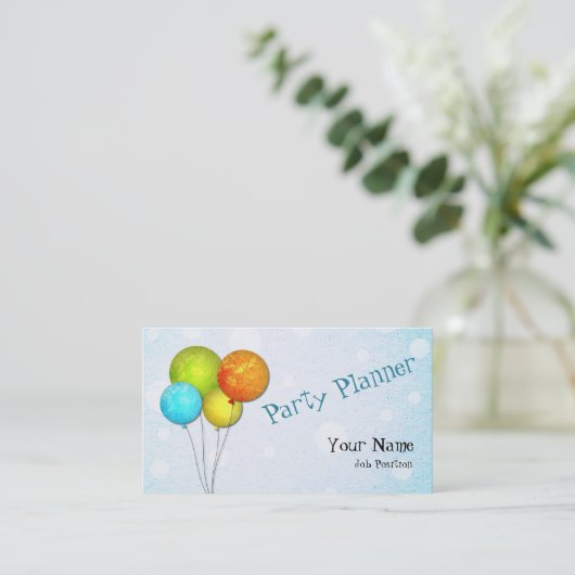 Carte de visite de planification de parti (Debout devant)