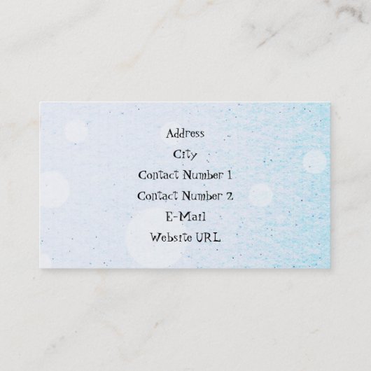 Carte de visite de planification de parti (Dos)