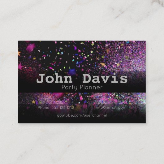 Carte de visite de planification de parti (Dos)