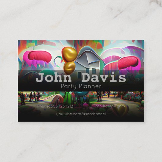 Carte de visite de planification de parti (Dos)