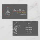 Carte de visite de planification de parti (Devant / Derrière)