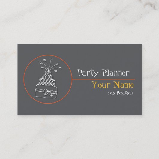 Carte de visite de planification de parti (Devant)