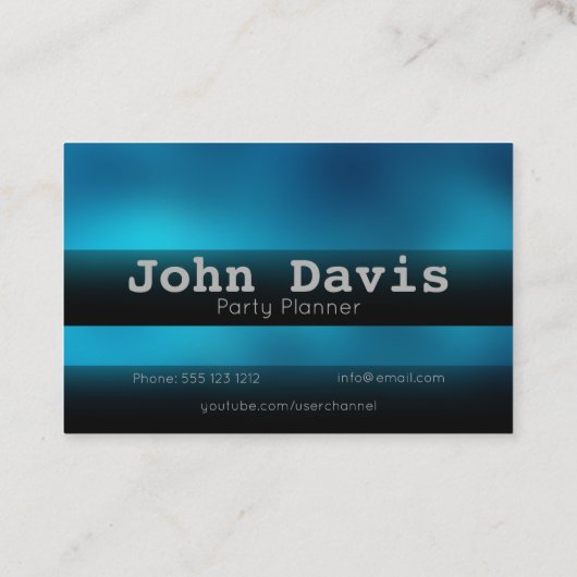 Carte de visite de planification de parti (Dos)