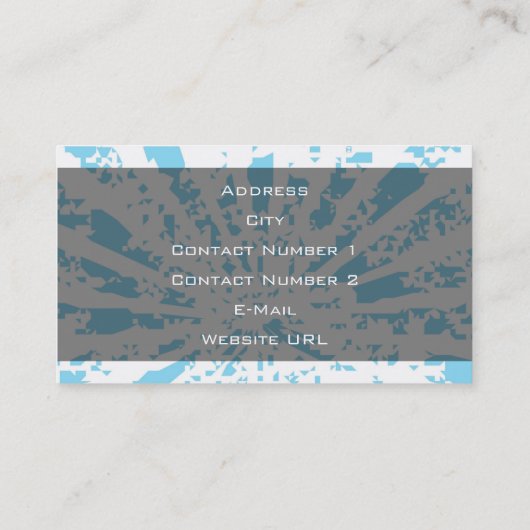 Carte de visite de planification de parti (Dos)