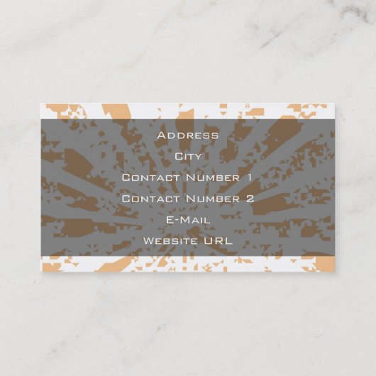 Carte de visite de planification de parti (Dos)