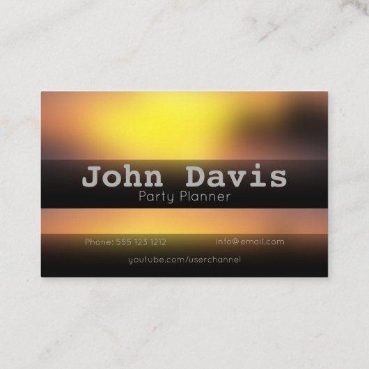 Carte de visite de planification de parti (Dos)