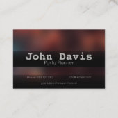 Carte de visite de planification de parti (Dos)