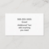 Carte de visite de planification des événements et (Dos)