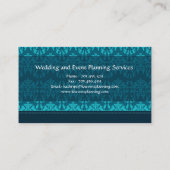Carte de visite de planification d'événement (Dos)