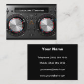 Carte de visite de plaque tournante du DJ (Devant / Derrière)