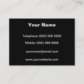 Carte de visite de plaque tournante du DJ (Dos)