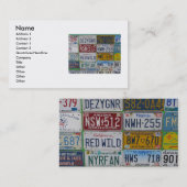 Carte de visite de plaques de voiture (Devant / Derrière)