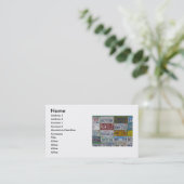 Carte de visite de plaques de voiture (Debout devant)