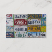 Carte de visite de plaques de voiture (Dos)