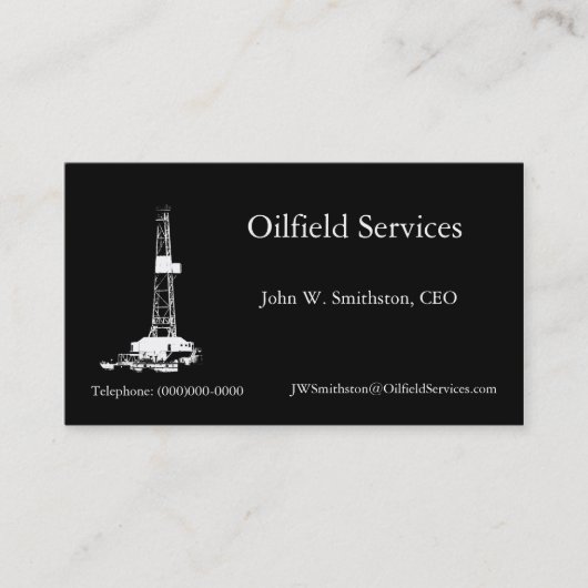 Carte de visite de plate-forme de forage de (Devant)