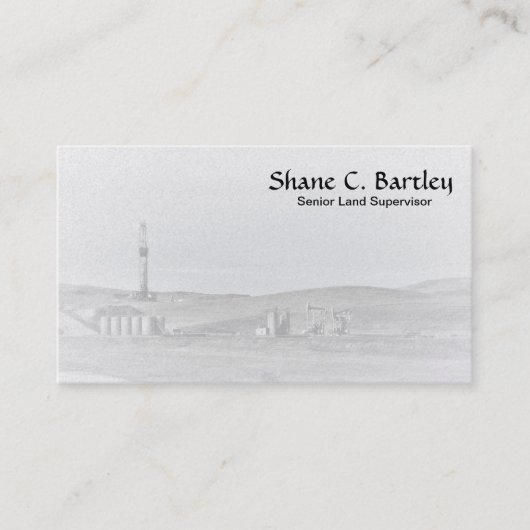 Carte de visite de plate-forme de forage et de (Devant)