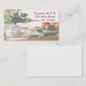 Carte de visite de plateau de petit déjeuner (Devant / Derrière)