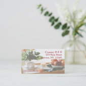 Carte de visite de plateau de petit déjeuner (Debout devant)