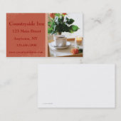 Carte de visite de plateau de petit-déjeuner (Devant / Derrière)