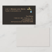 Carte de visite de plomberie (Devant / Derrière)