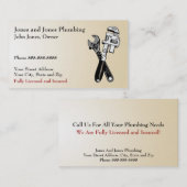 Carte de visite de plomberie (Devant / Derrière)