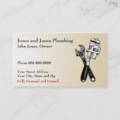 Carte de visite de plomberie (Devant)