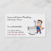 Carte de visite de plomberie (Devant)