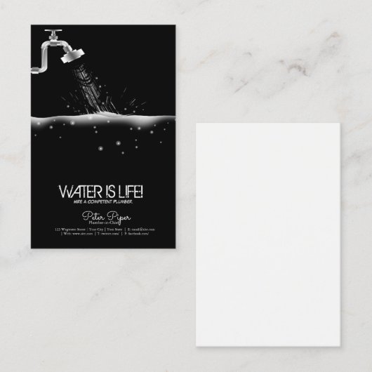 Carte de visite de plomberie (Devant / Derrière)