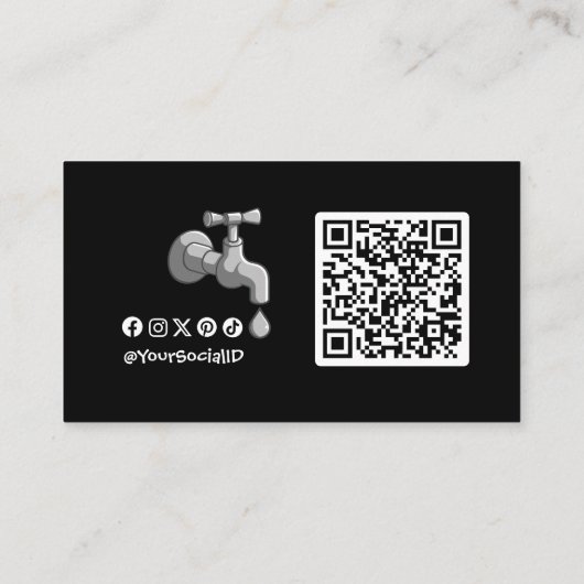 Carte de visite de plomberie (Dos)