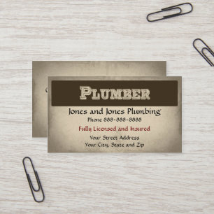Carte de visite de plomberie