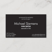 carte de visite de plomberie de robinet (Dos)