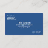 carte de visite de plomberie de robinet dérivant (Dos)