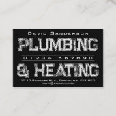 Carte de visite de plomberie et de chauffage (Devant)