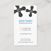 Carte de visite de plomberie professionnelle moder (Dos)