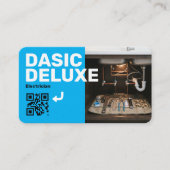 Carte de visite de plombier avec logo et code QR (Devant)