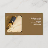 carte de visite de plume 2 freelance writer (Dos)