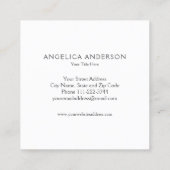 Carte de visite de plume blanche d'aquarelle (Dos)