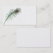 Carte de visite de plume de paon (Devant / Derrière)